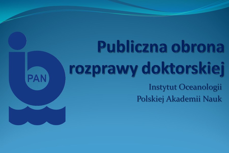 Publiczna obrona rozprawy doktorskiej