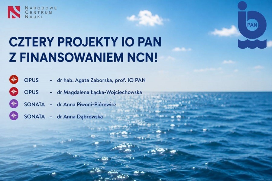 Cztery projekty IO PAN z finansowaniem Narodowego Centrum Nauki