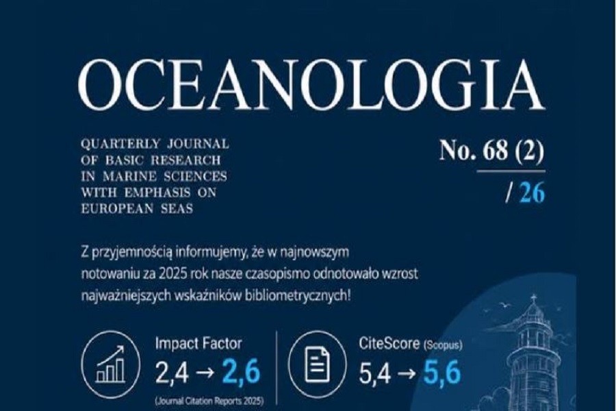 Oceanologia Records Improved Journal Metrics