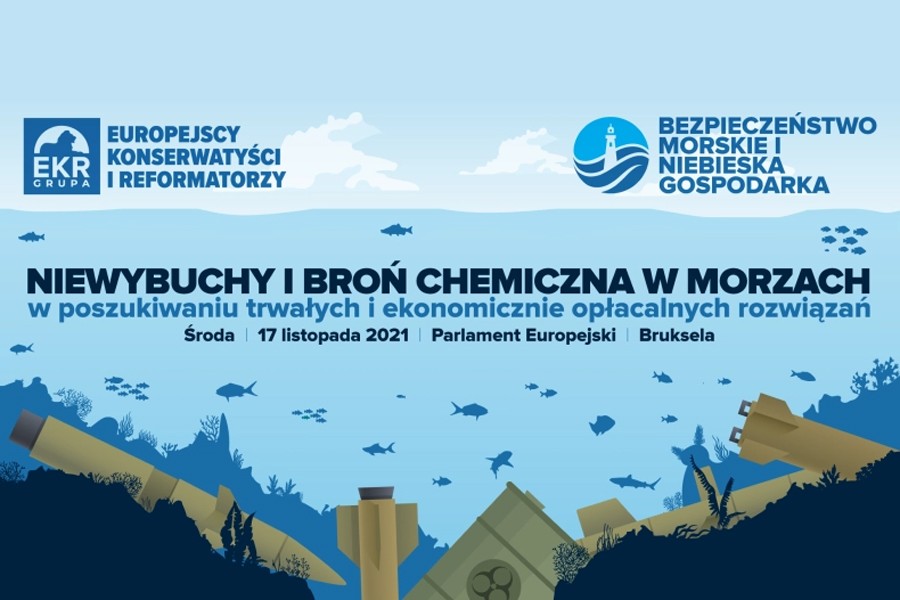 Grupa ECR w Parlamencie Europejskim zaprasza na konferencję online. Tematem niewybuchy i pozostałości chemiczne w morzu